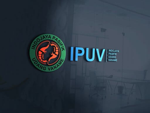 Logo Indojaya Pasifik Udang Vename Letter Timbul