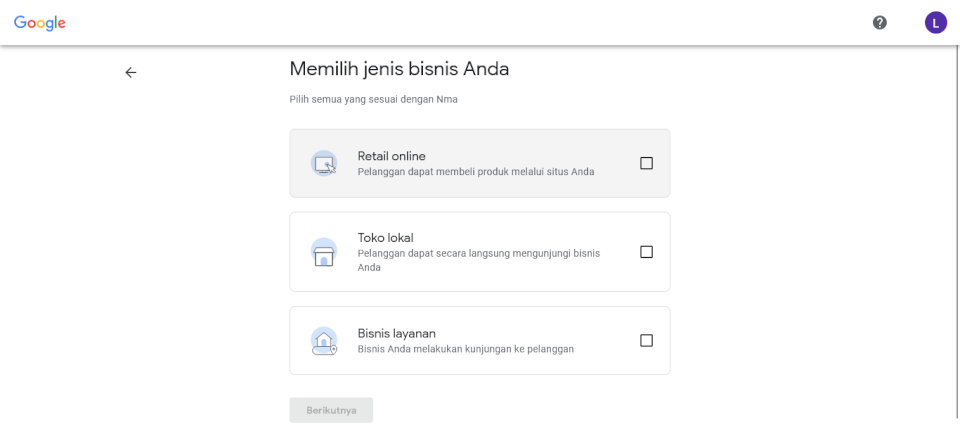 Beecreative Google Bisnisku Memilih Jenis Bisnis